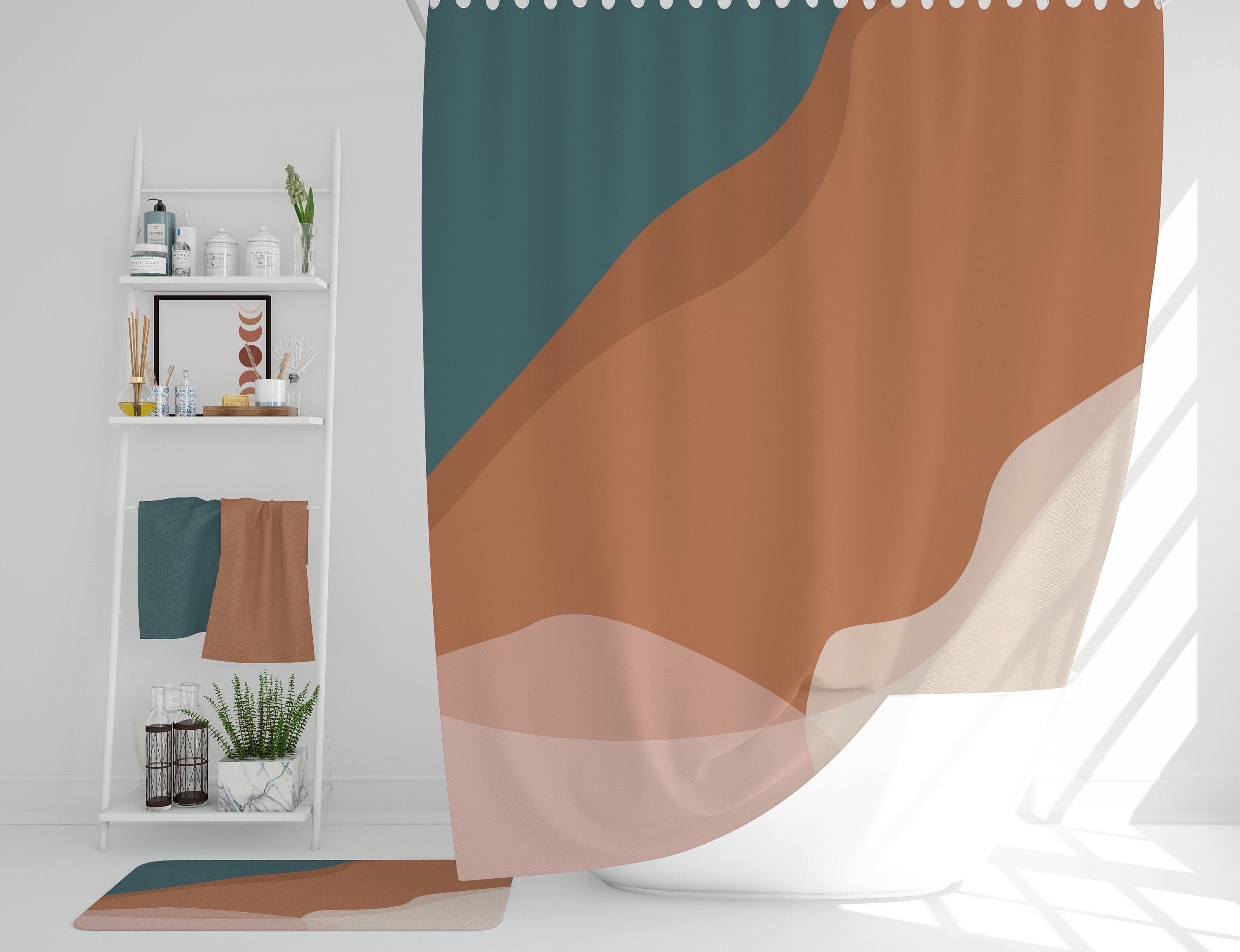 Neutral color shower curtain Sand color shower curtains Etsy