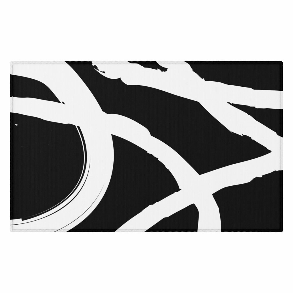 Dornier Rug Black and White Area Rug Abstract Accent Rug Etsy