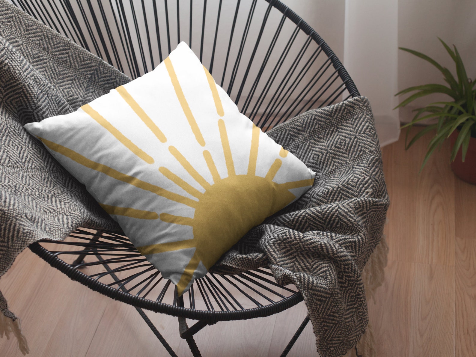 Boho Sun Pillow Cover Sunburst Pillow Case Throw Pillow Case Etsy