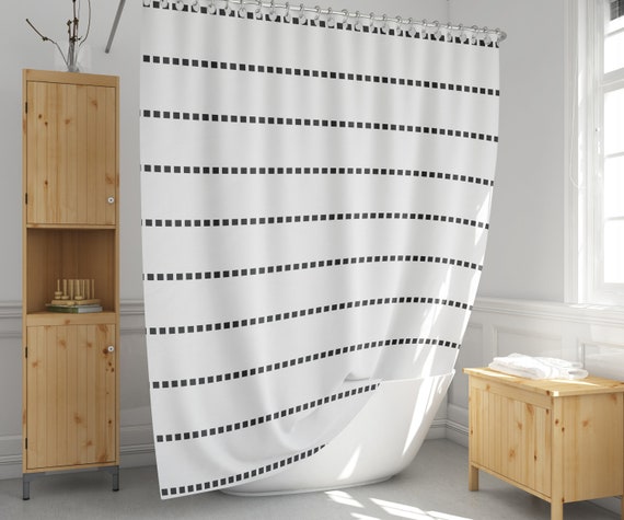 Black And White Shower Curtains Striped, Extra Long Shower Curtains Uk
