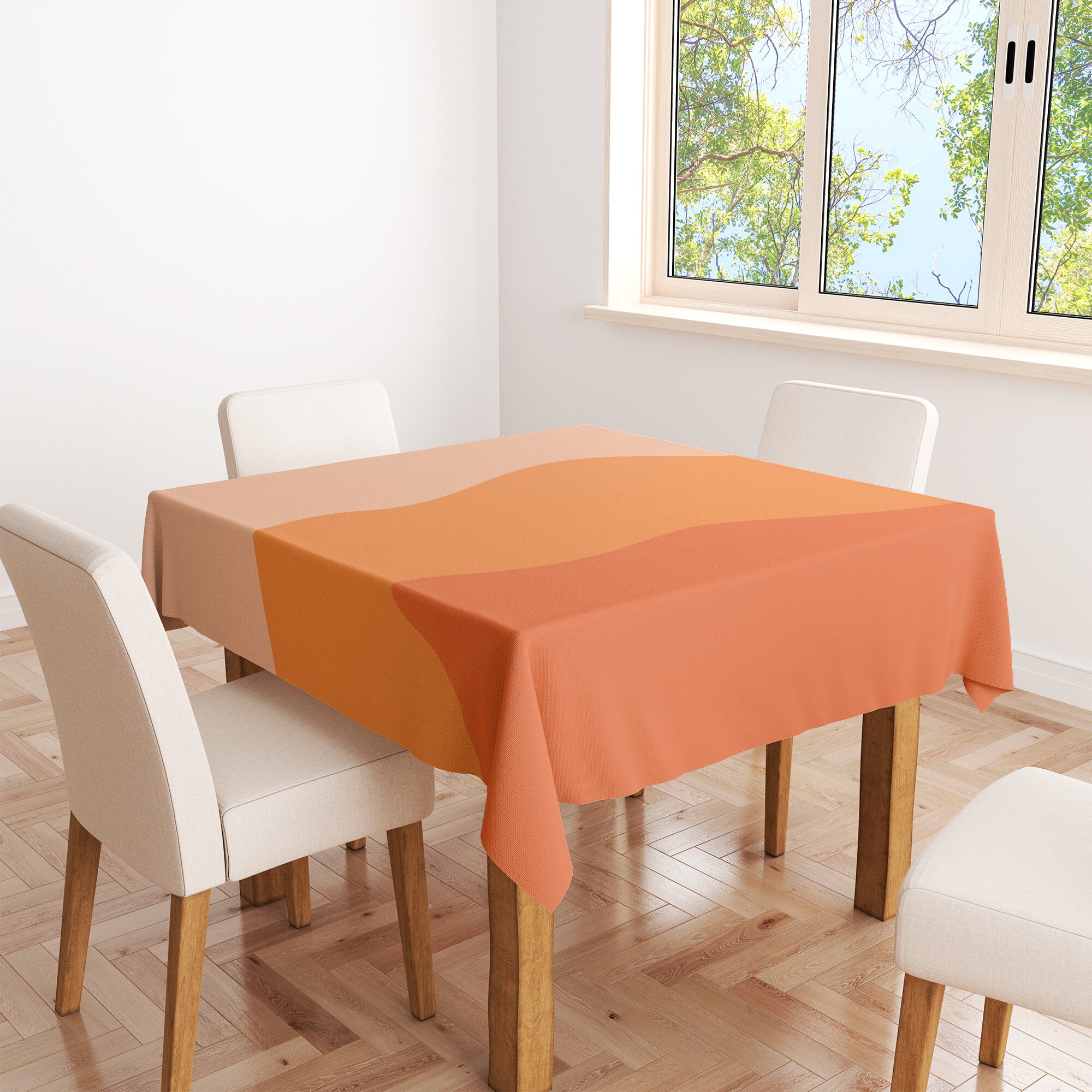 Tablecloths Burnt Orange Tablecloth 100 Cotton Tablecloth Etsy
