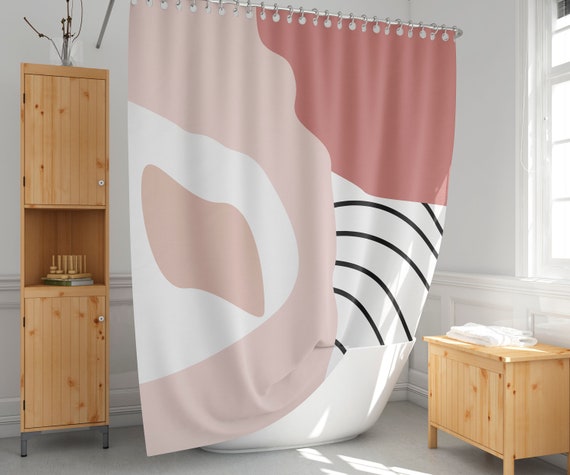 pink shower curtain