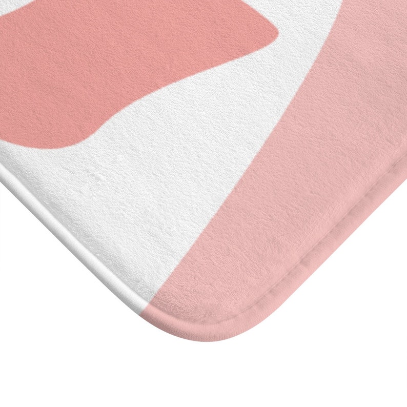 Pink and Yellow Bath Mat Modern Shower Mat Mustard Yellow Etsy