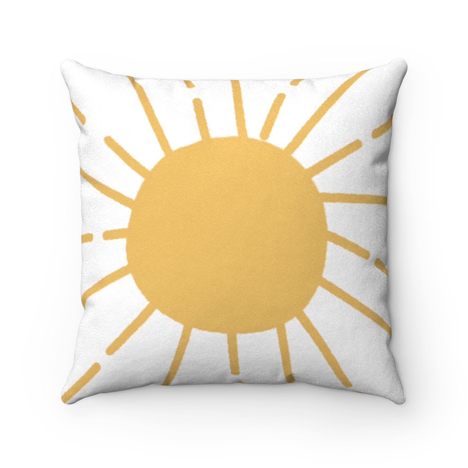 Boho sun pillow cover Sunburst pillow case Hand drawn throw Etsy