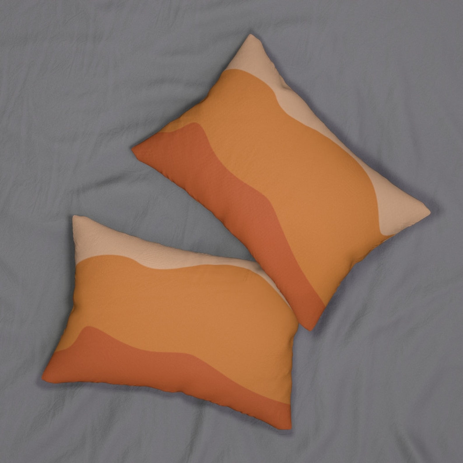 Lumbar pillows Burnt orange throw pillow Decorative pillows Etsy