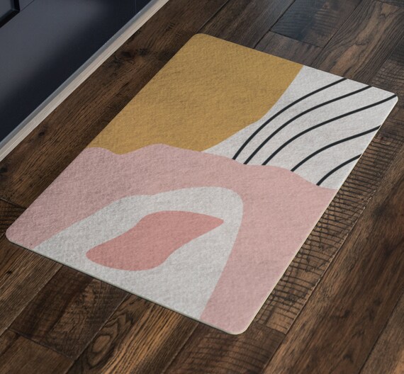 Abstract Art Doormat Pink and Yellow Door Mat Aesthetic Door Mats Front Door  Doormat Entryway Doormat Entrance Doormat-235 