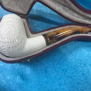 New arrival Lattice block meerschaum pipe