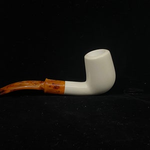 Smooth Finish Turkish Block Meerschaum Pipe + Casing + Free shipping