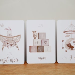 Boho theme baby milestone cards