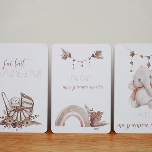 Cartes étape pour bébé thème Boho image 3