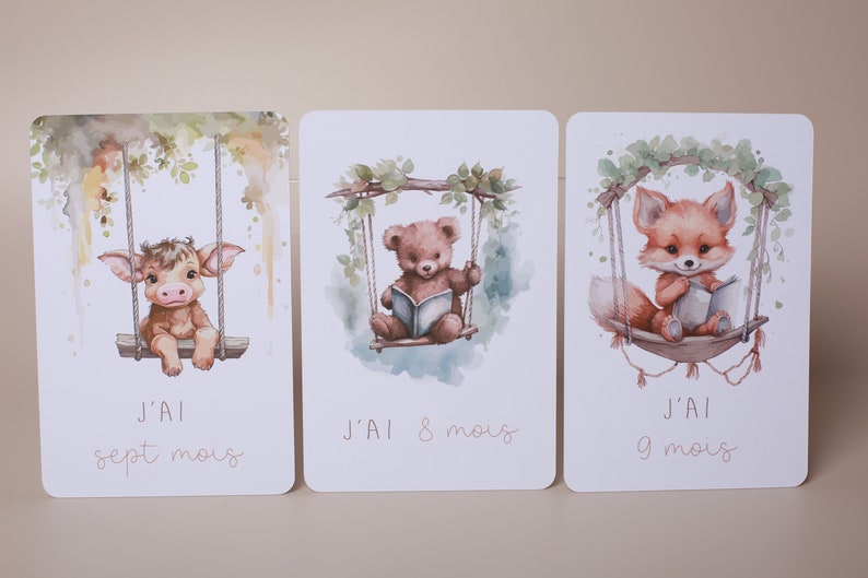 Cartes étapes bébé, naissance, nouveau-né image 6