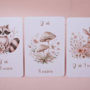 Cartes étapes bébé animaux mignons image 5
