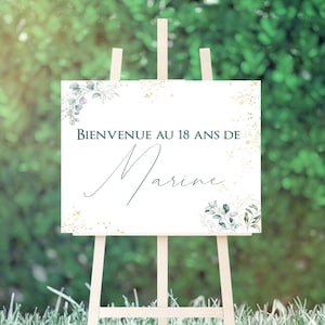 Affiche anniversaire 18 ans, 20 ans etc... bienvenue