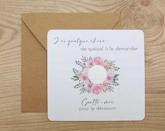 Wedding witness request card