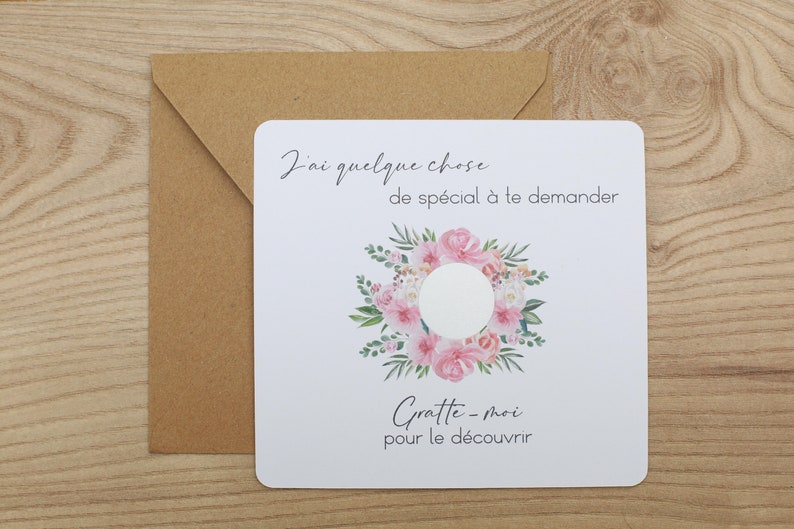 Carte demande de témoin de mariage image 1