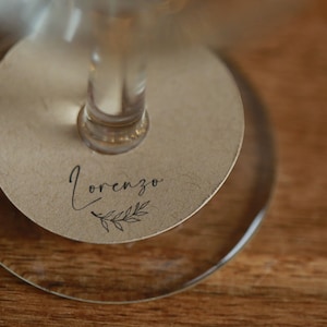 Lot de 12 étiquettes marque verre personnalisé, mariage, anniversaire, cocktail