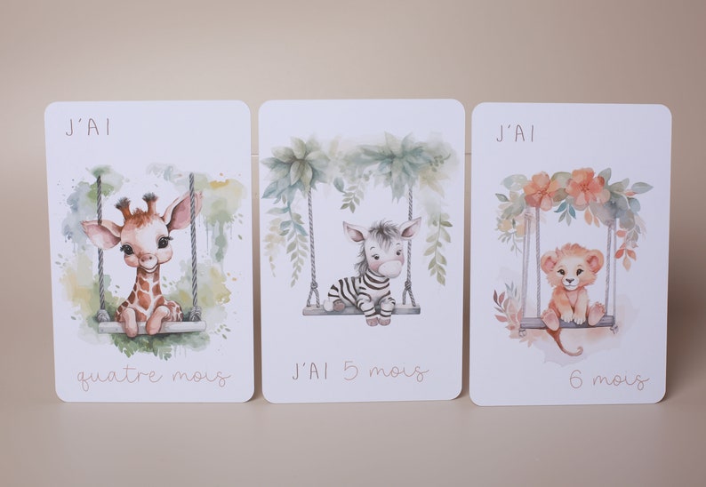 Cartes étapes bébé, naissance, nouveau-né image 3