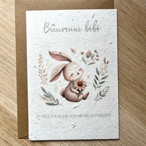 Carte à planter bébé, naissance, nouveau-né, félicitations