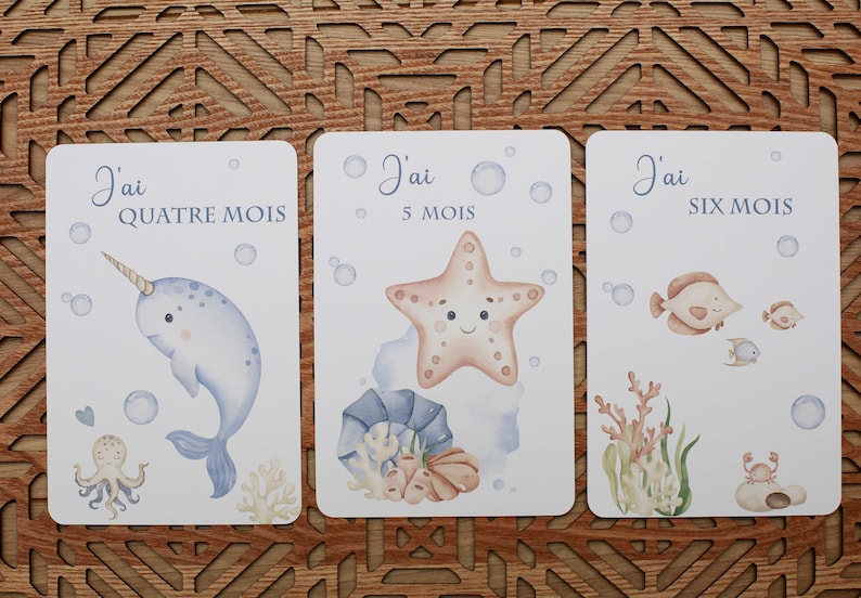cartes étapes bébé , naissance, enfant, première année immagine 6