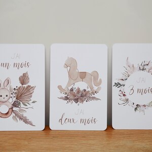 Cartes étape pour bébé thème Boho image 6