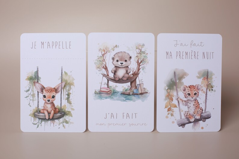 Cartes étapes bébé, naissance, nouveau-né image 5