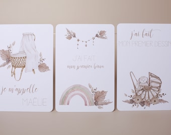 Cartes étapes bébé deuxième année