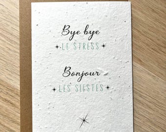 Carte à planter, ensemencé, départ retraite