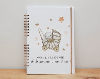 Livre de naissance, album de naissance, livre de vie, cadeau naissance