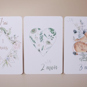 Cartes étapes bébé thème animaux et nature Bild 5