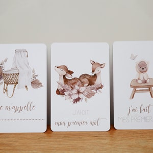 Cartes étape pour bébé thème Boho image 2