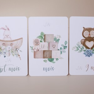 Cartes étapes bébé thème animaux et nature Bild 4