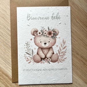 Carte à planter naissance, bébé, bienvenue, félicitation
