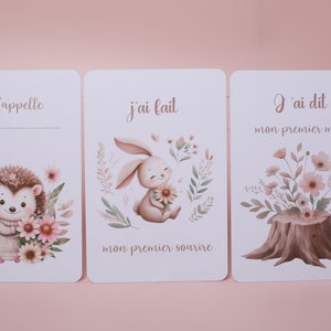 Cartes étapes bébé animaux mignons image 2
