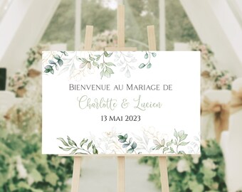 Customizable "Welcome" wedding decoration poster
