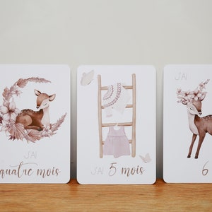 Cartes étape pour bébé thème Boho image 5