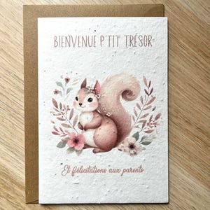 Carte à planter bébé, naissance, nouveau-né, félicitation, bienvenue bébé