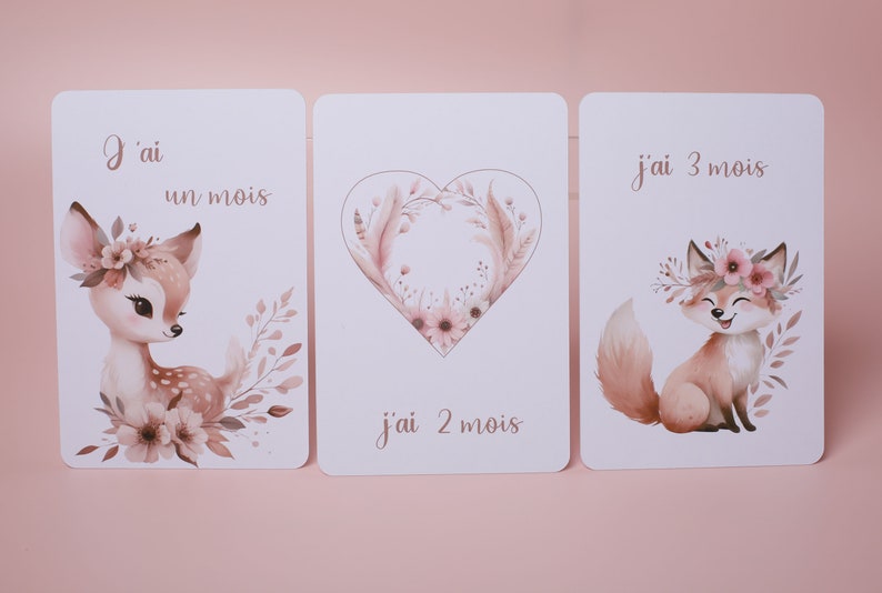 Cartes étapes bébé animaux mignons image 3