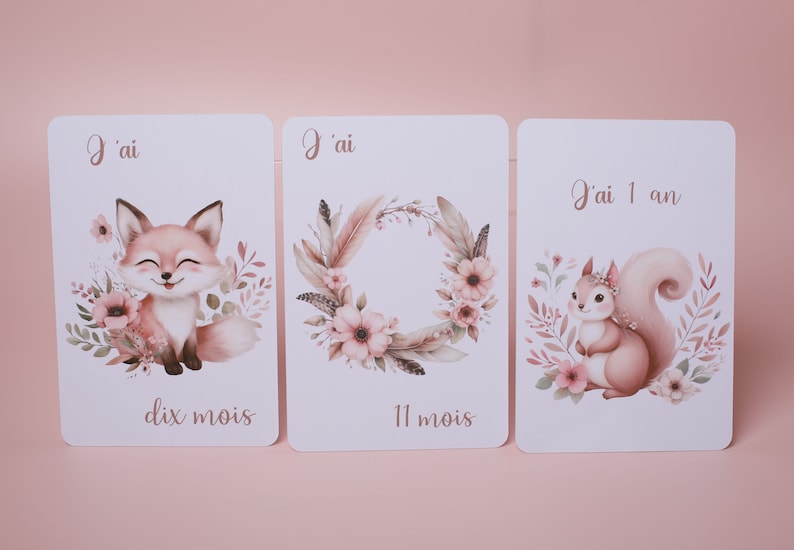 Cartes étapes bébé animaux mignons image 7