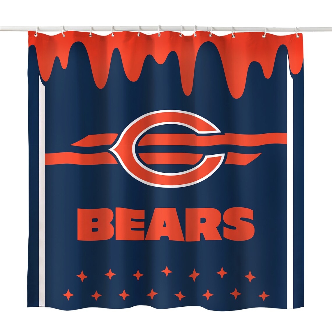 Football Team Bath Team Design Shower Curtain Waterproof Etsy