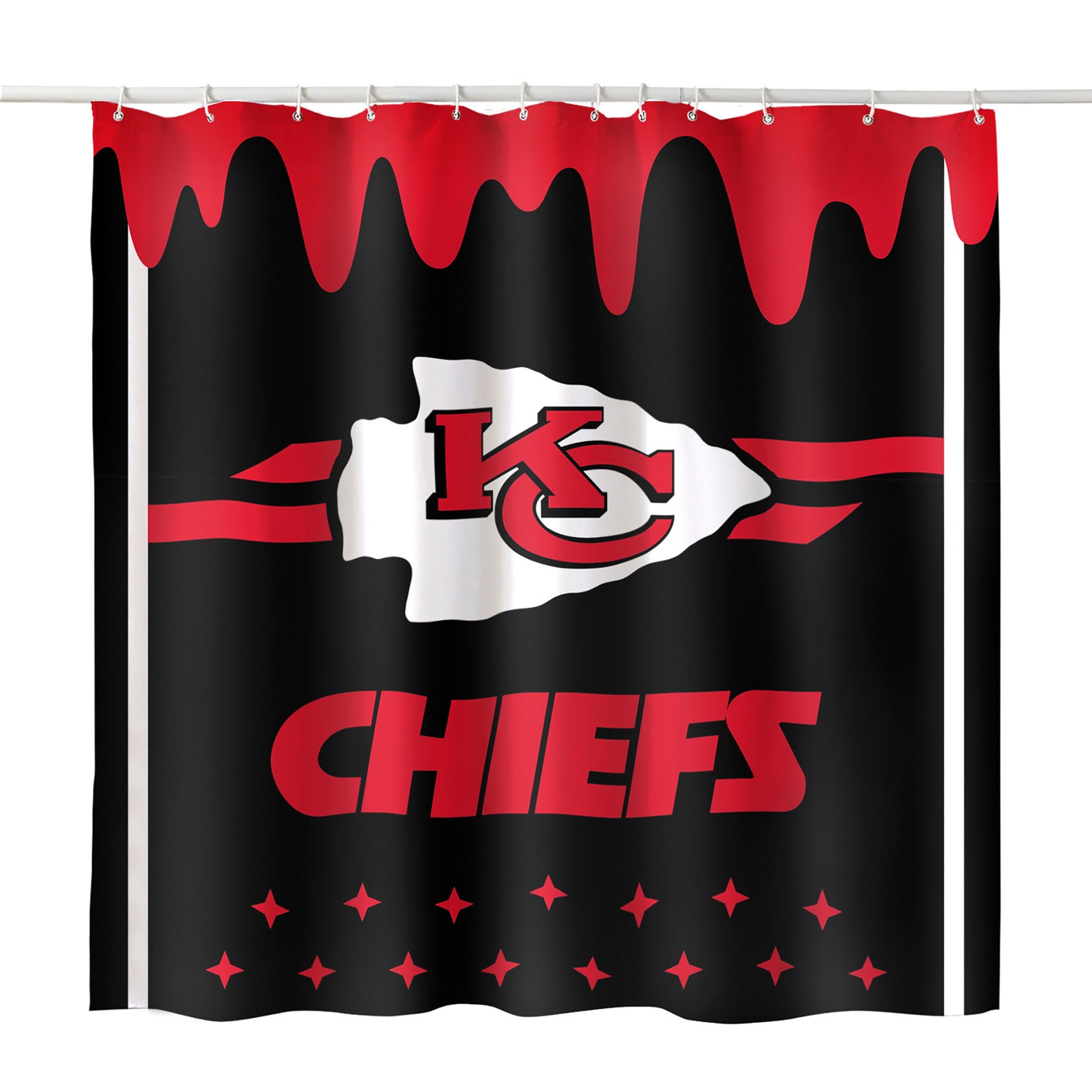 Football Team Bath Team Design Shower Curtain Waterproof Etsy