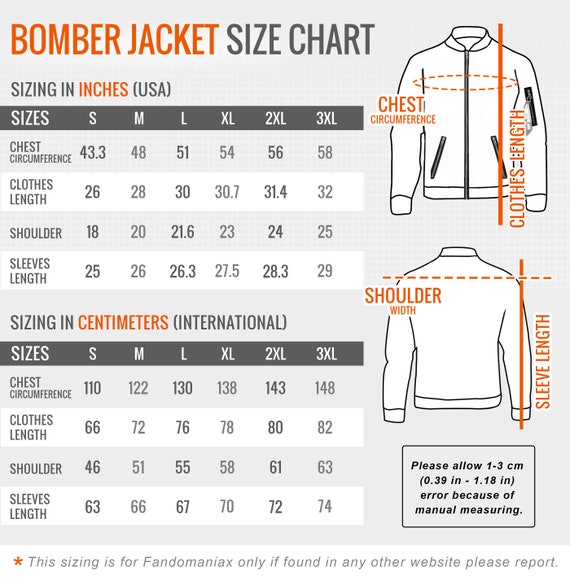 Members Only Size Chart