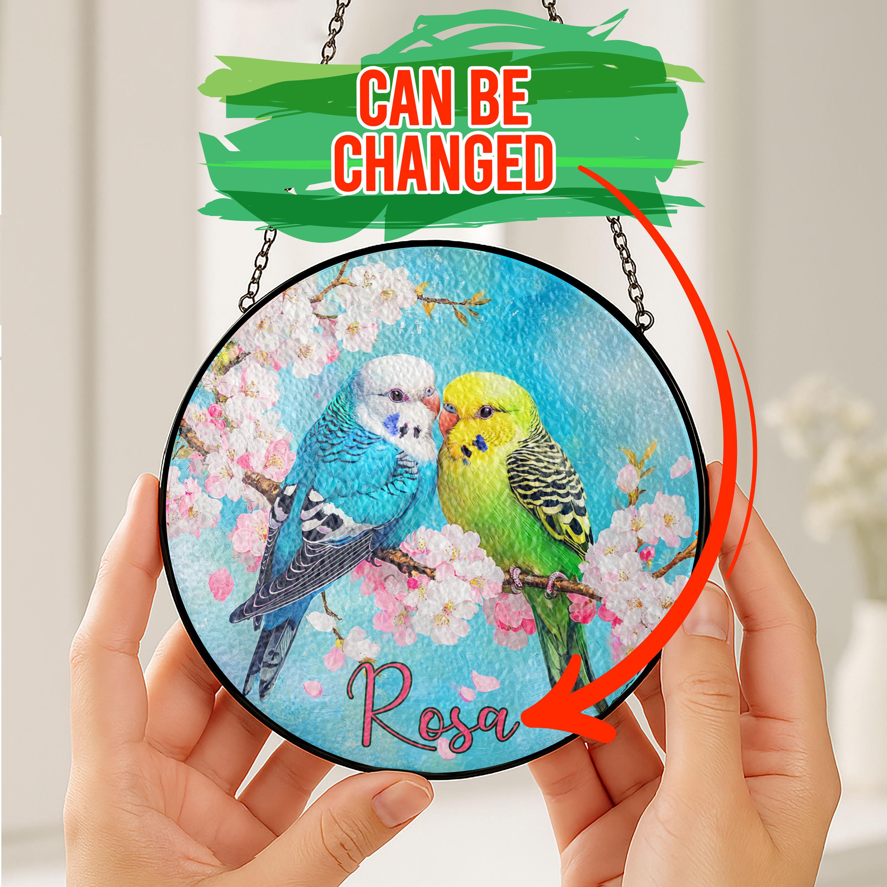 セット　セキセイインコのウェルカムボード＆ストーンアート セット セキセイインコのウェルカムボード＆ストーンアート セット