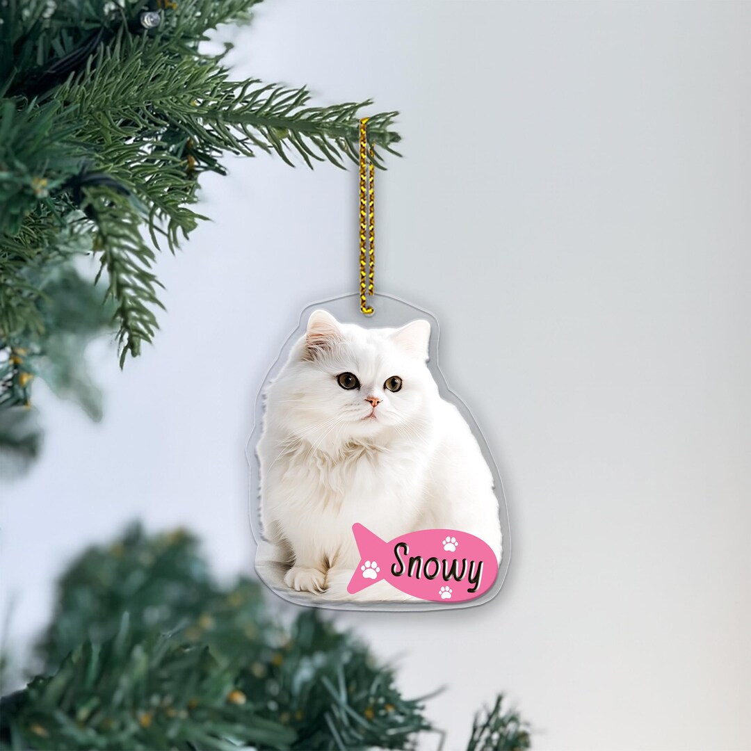 Custom Cat Ornament With Name – Personalized Pet Gift for Cat Lovers ...