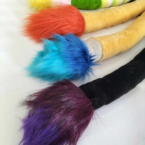 Long straight tuffed tails. Costume tail, fursuit tail or Cosplay tail.