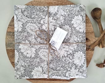 Vintage Floral Coated Tablecloth – Handmade in France – Cotton from Vosges – Perfect Wedding or Hostess Gift