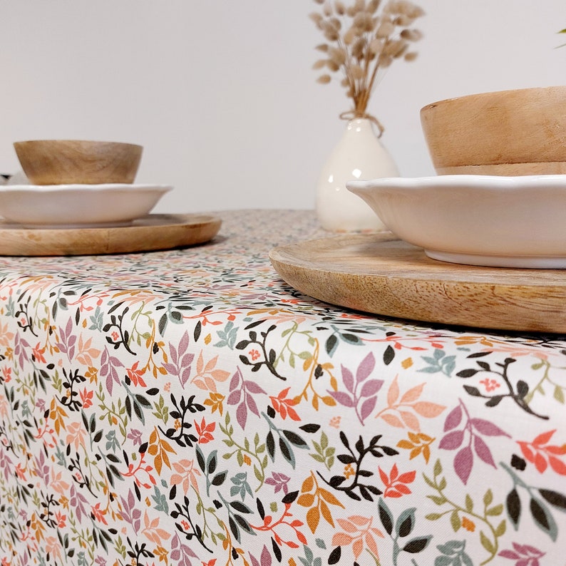 Floral coated tablecloth 140g/m2 image 7