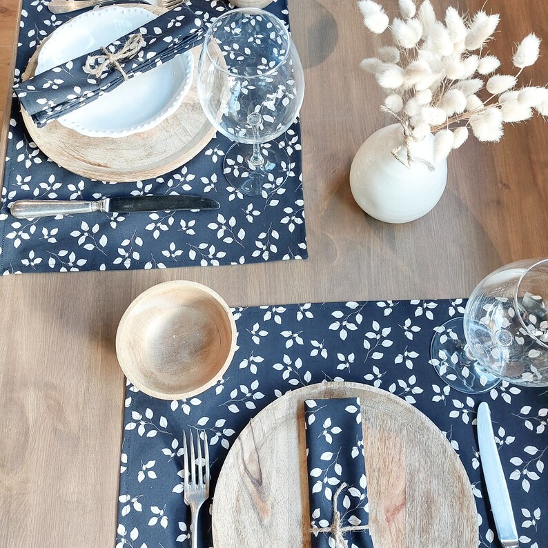 Box pour 6 ou 8 personnes: sets de table et serviettes en coton des Vosges image 1