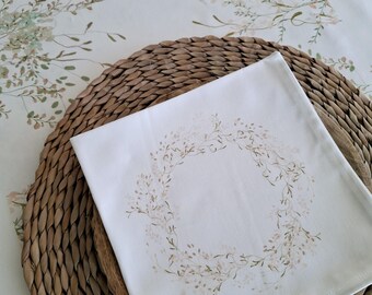 Set of 4 "Chic and boho" watercolor napkins