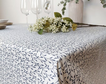 Vosges cotton tablecloth. Marine foliage