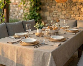 Nappe lin enduit